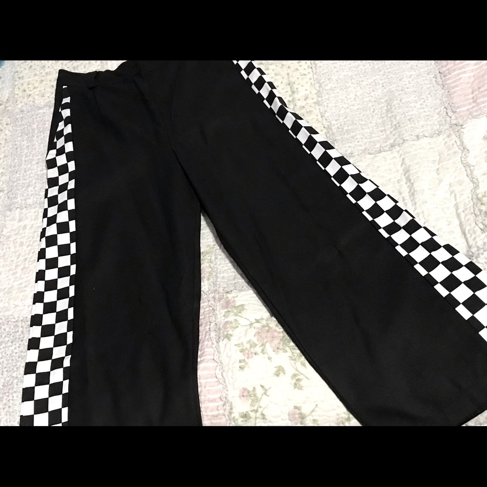 Love Too True Checkered Wide Pants